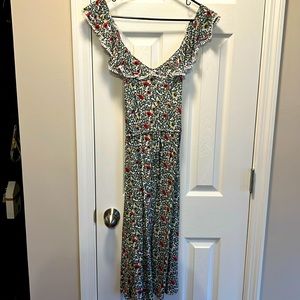 Floral Sleeveless Ruffle Sundress